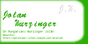 jolan wurzinger business card